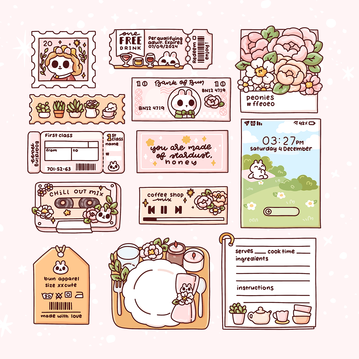 Aesthetic Bullet Journal Elements Digital Set – Papershire