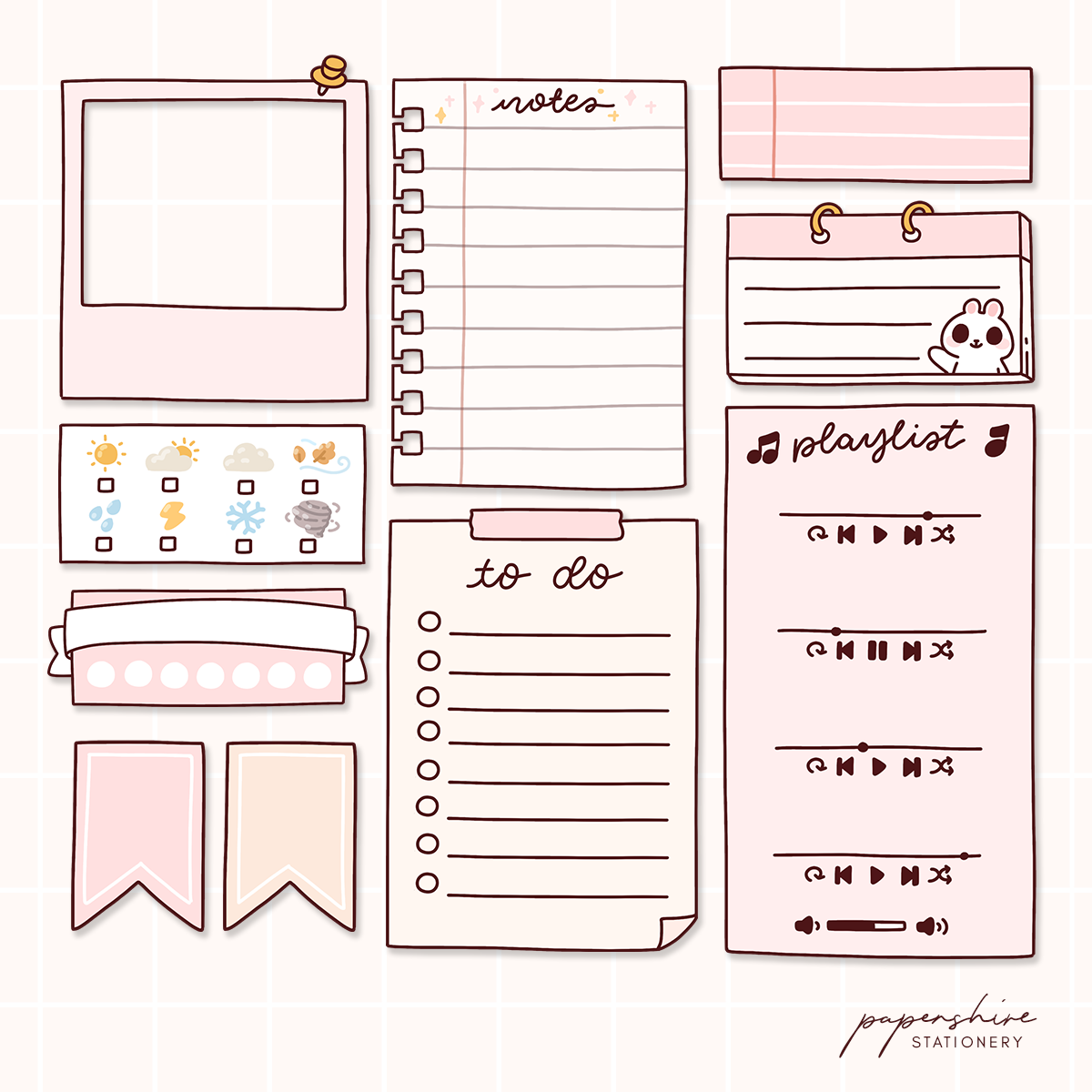 Mini Journaling Digital Set – Papershire