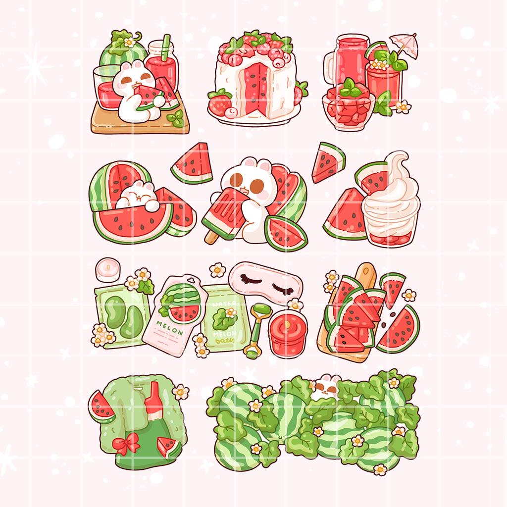 Watermelon Doodles Digital Set