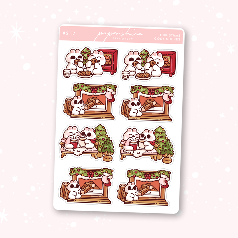 Christmas Cosy Scenes Doodle Stickers