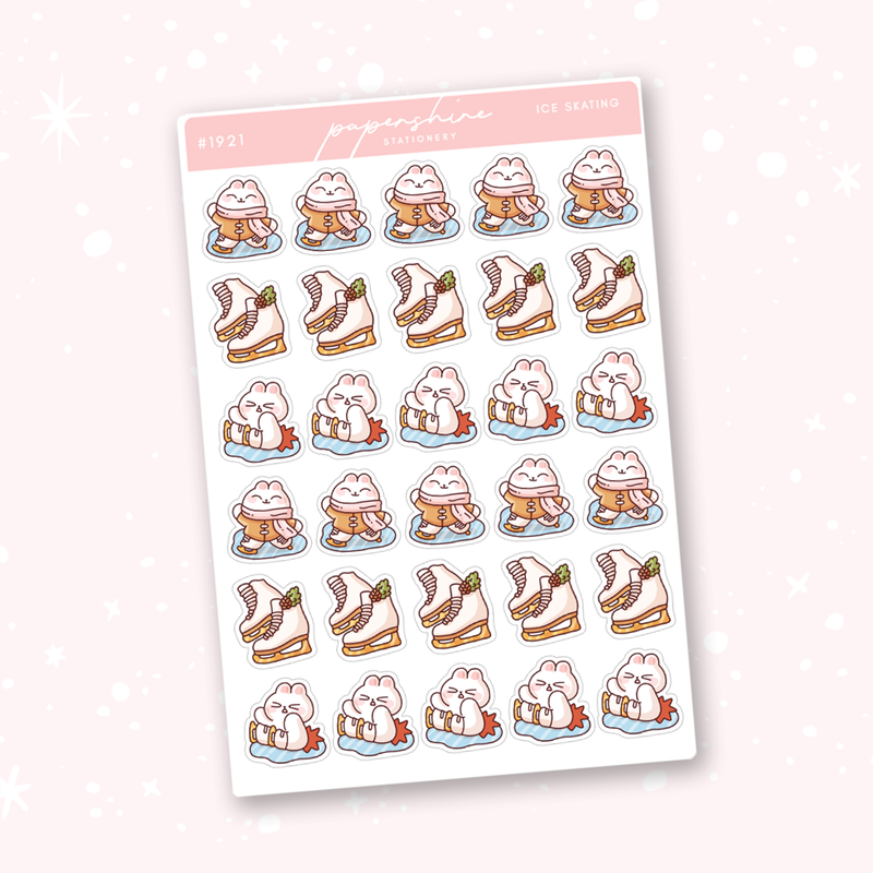 Ice Skating Doodle Stickers – Papershire
