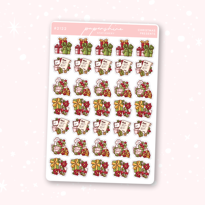 Christmas Presents Doodle Stickers