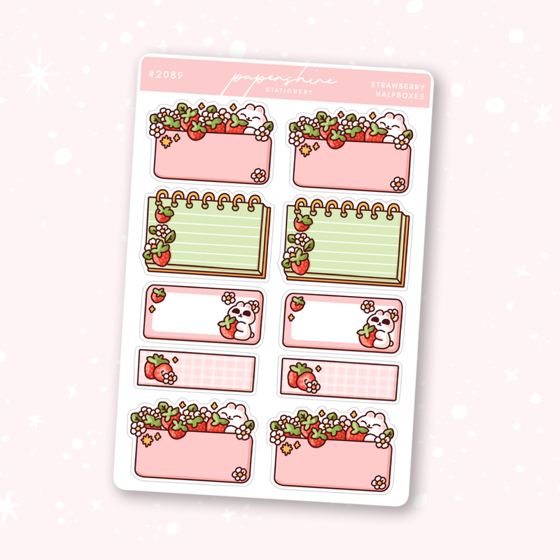 Strawberry Halfboxes Doodle Stickers