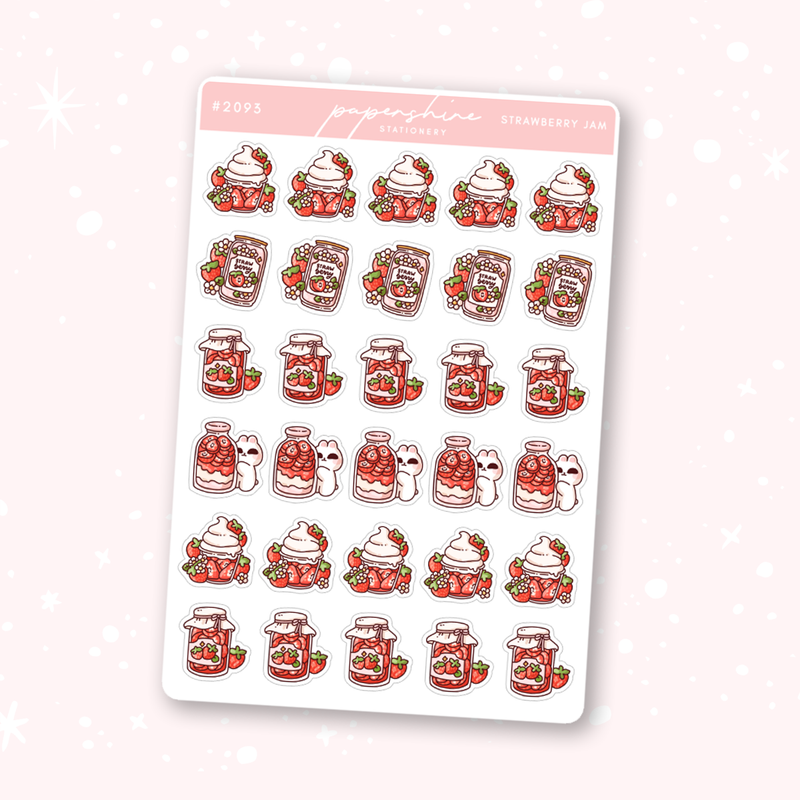 Strawberry Jam Doodle Stickers