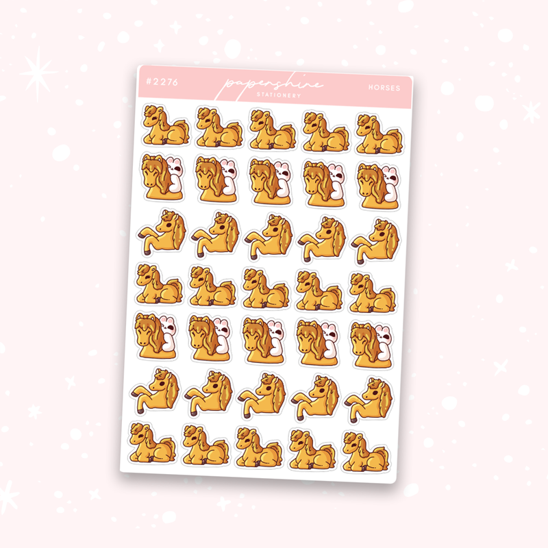 Horses Doodle Sticker
