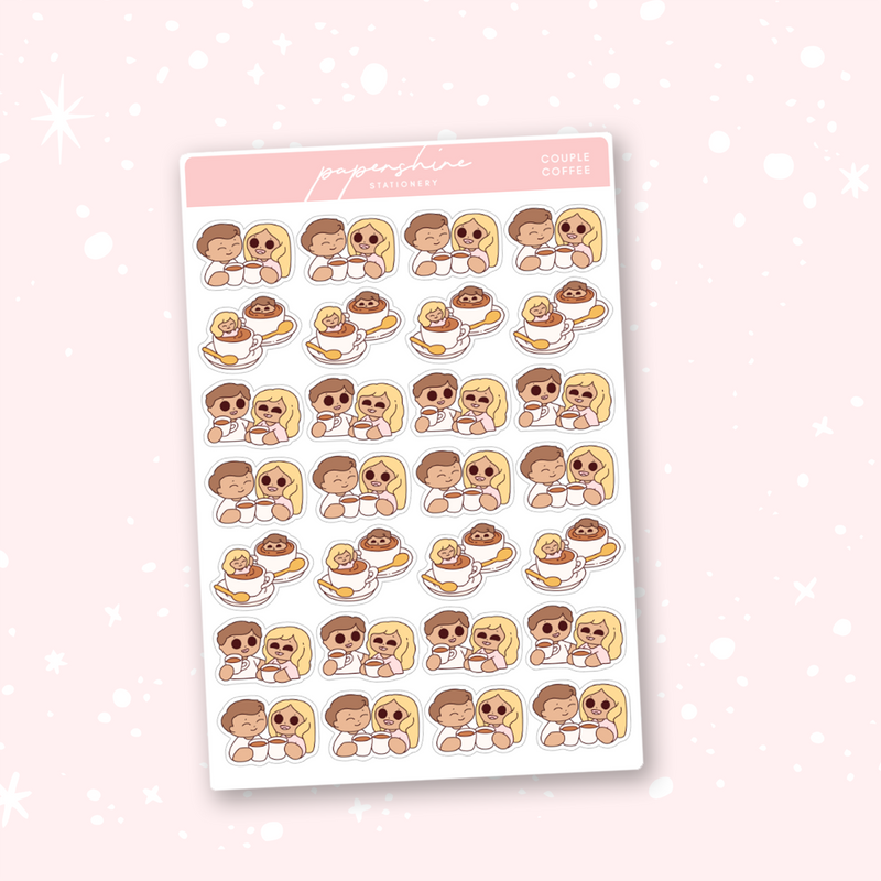 Coffee Couple Nana Stickers