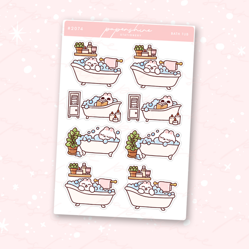 Bath Tub Scenes Doodle Stickers