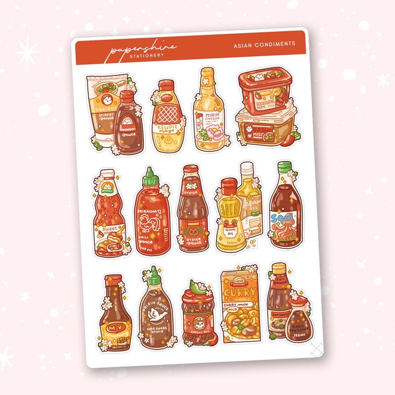 Asian Condiments Journal Stickers