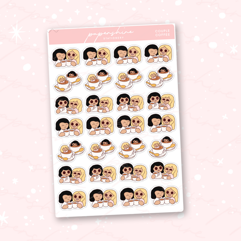 Coffee Couple - Same Gender Nana Stickers