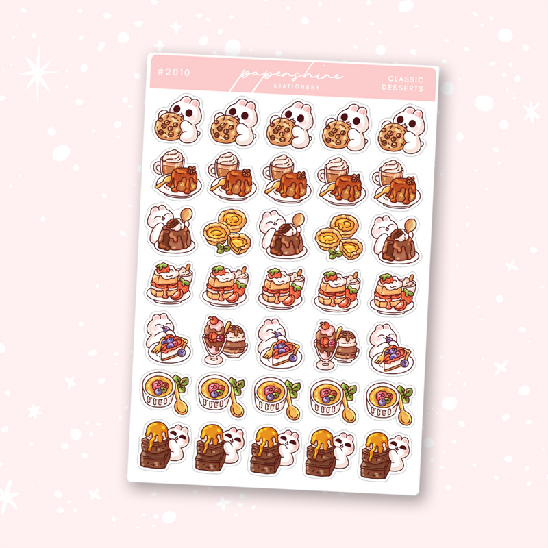 Classic Desserts Doodle Stickers