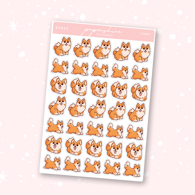 Dog - Corgi Doodle Stickers