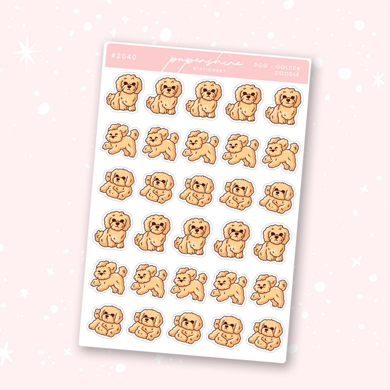 Dog - Golden doodle Doodle Stickers