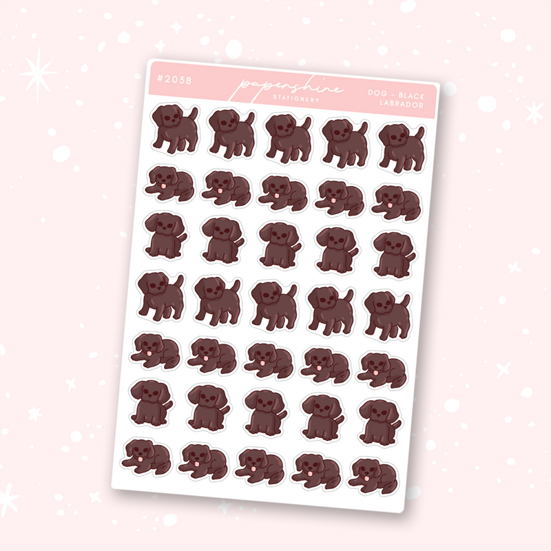 Dog - Black Labrador Doodle Stickers