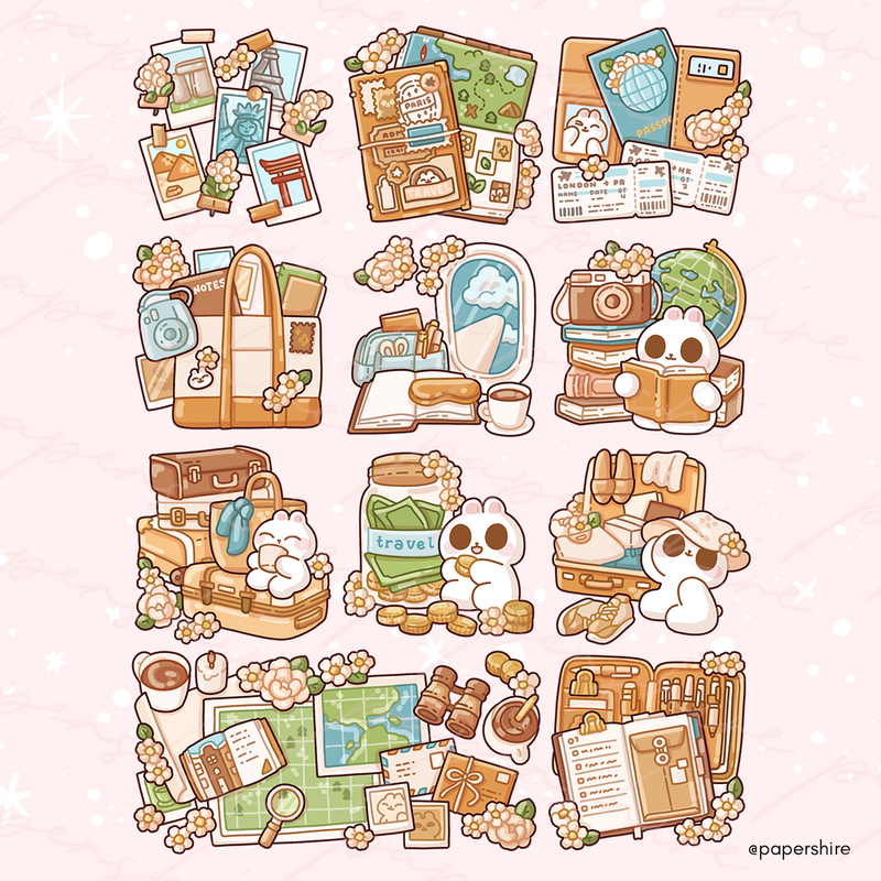 Par Avion Doodles Digital Set