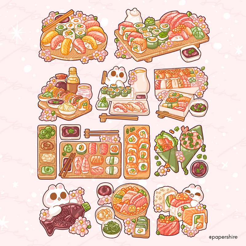 Sushi Doodles Digital Set