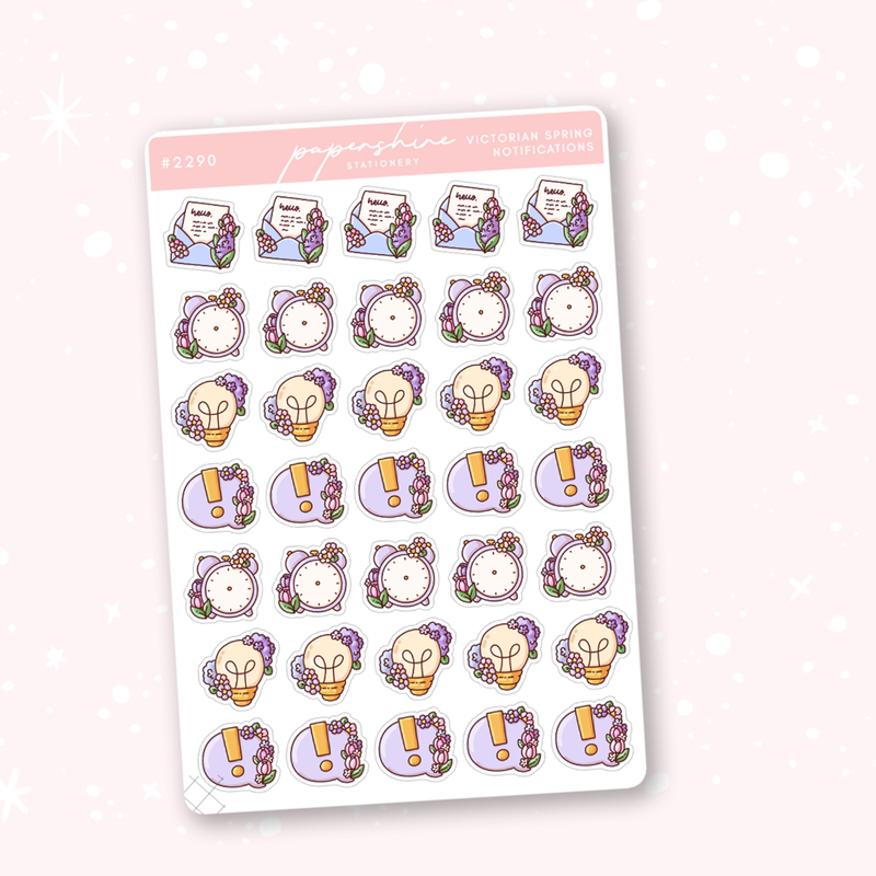 Victorian Spring Notifications Doodle Sticker