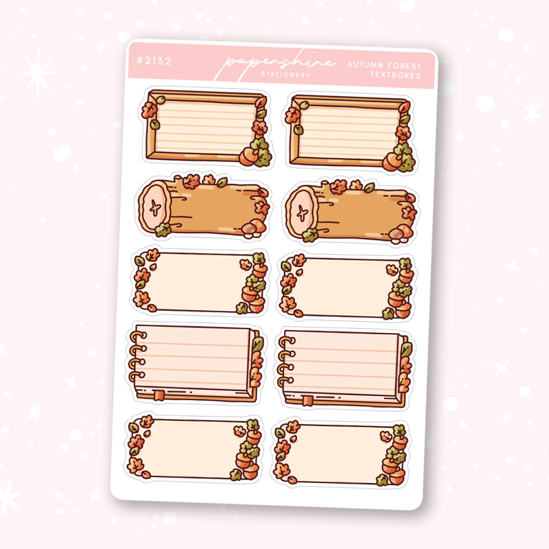 Autumn Forest Textboxes Doodle Stickers