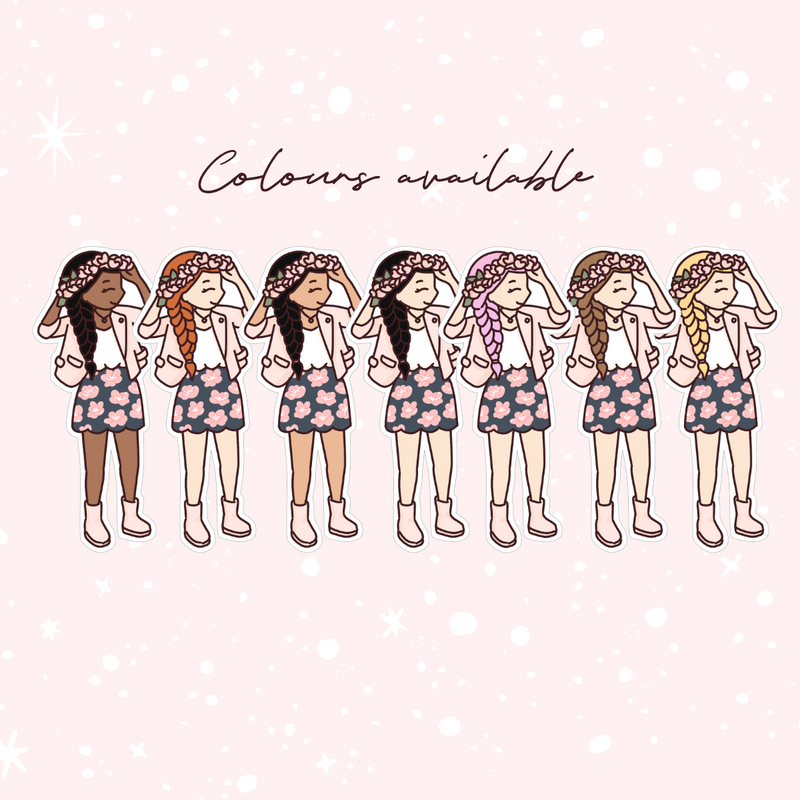 Spring Girls Nana Stickers