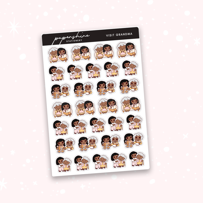 Visit Grandma Nana Stickers