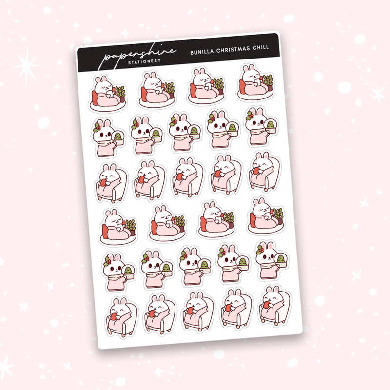 Bunilla Christmas Chill Doodle Stickers