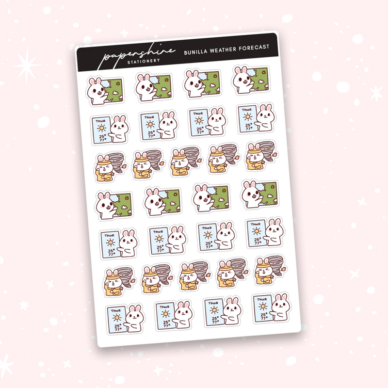Bunilla Weather Forecast Doodle Stickers