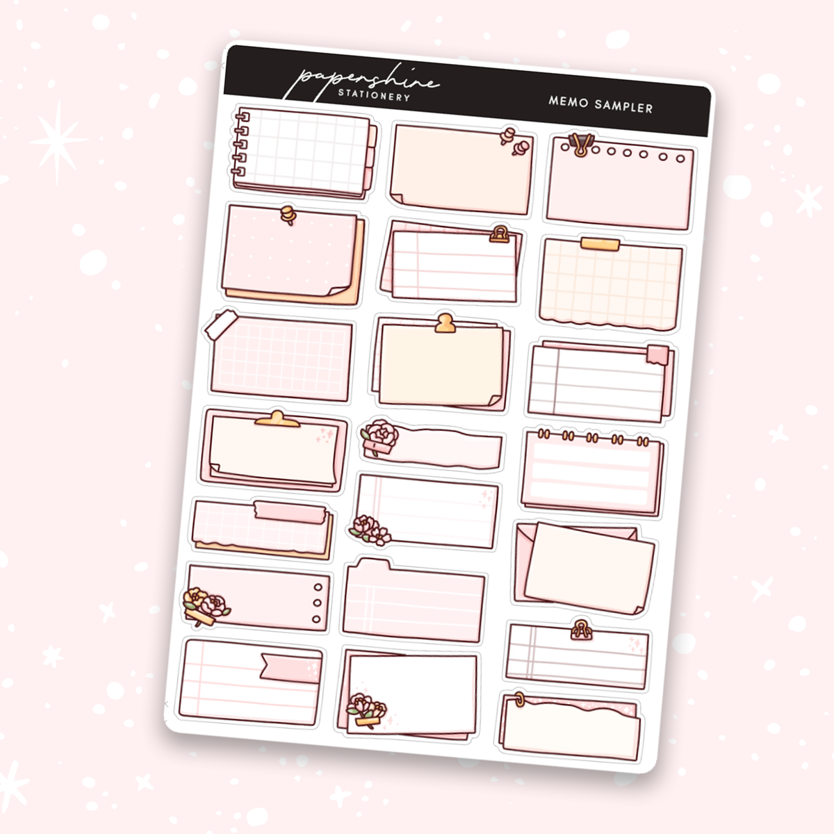 Memo Subject Sticker Memo Sampler Stickers – Papershire