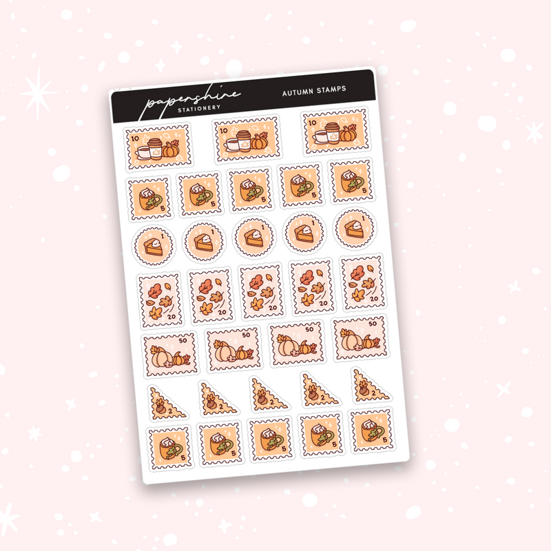 Autumn Stamps Doodle Stickers