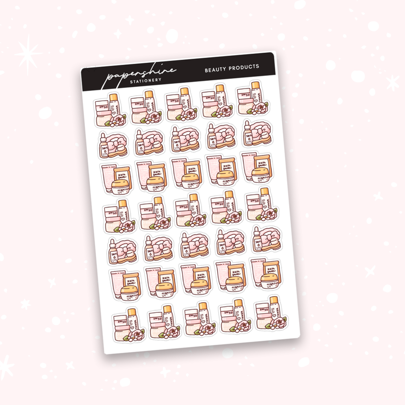 Beauty Products Doodle Stickers