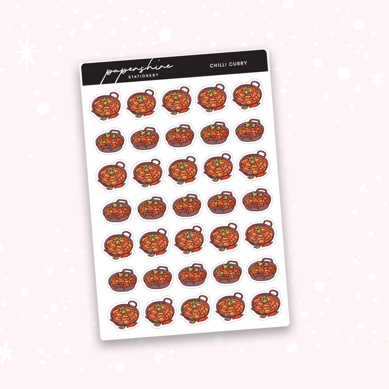 Chilli Curry Doodle Stickers