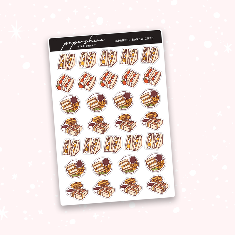 Japanese Sandwiches Doodle Stickers