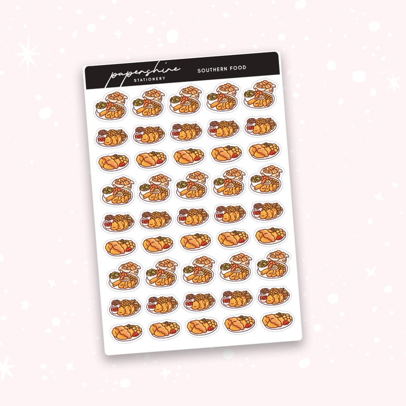 Southern Food Doodle Stickers