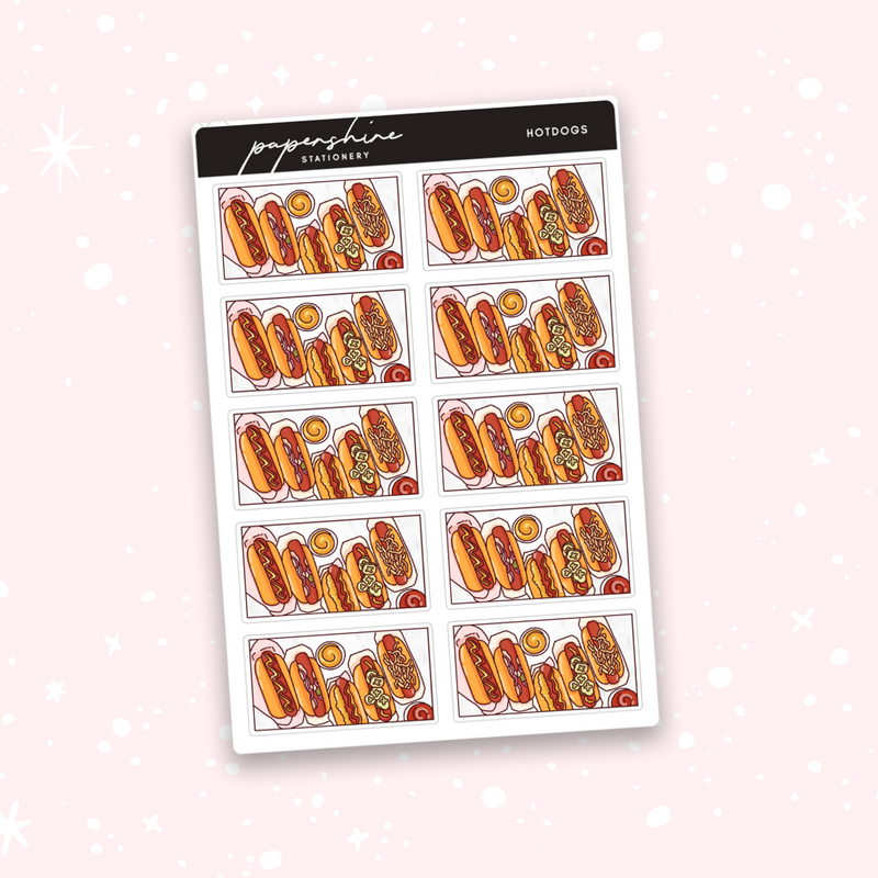 Hotdogs Flatlay Stickers