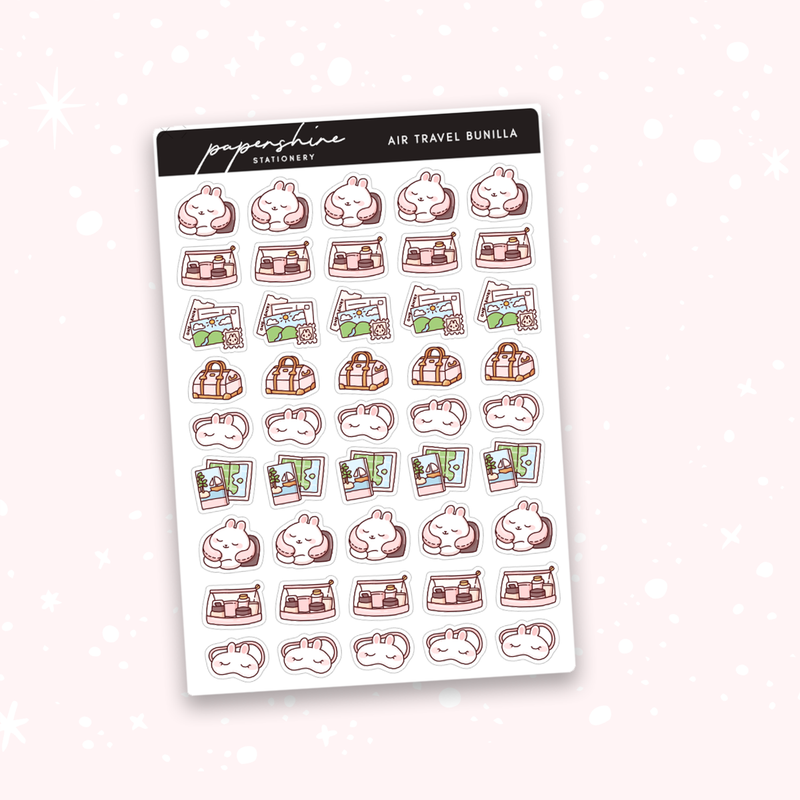 Air Travel Bunilla Doodle Stickers