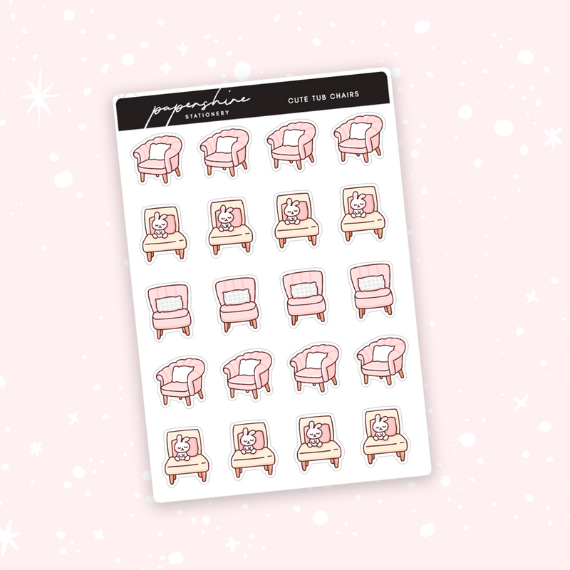 Cute Tub Chairs Doodle Stickers
