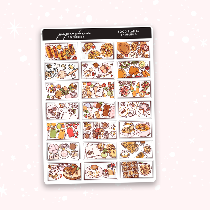 Food Flatlay Sampler 3 Stickers