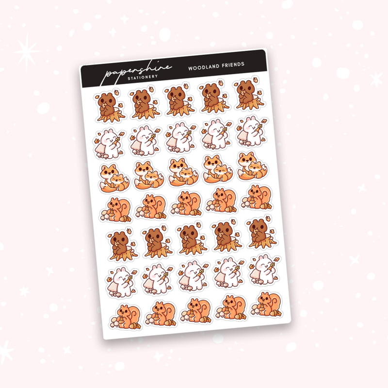 Woodland Friends Doodle Stickers