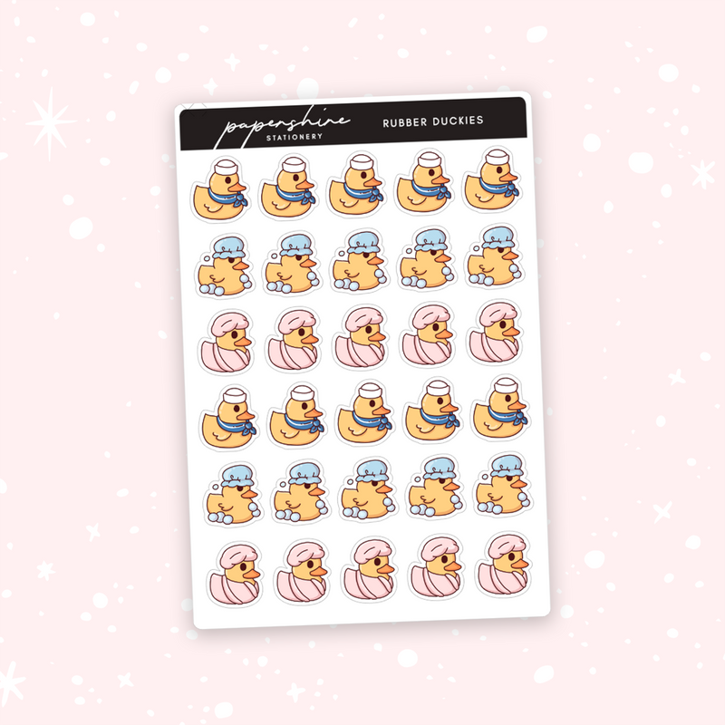 Rubber Duckies Doodle Stickers