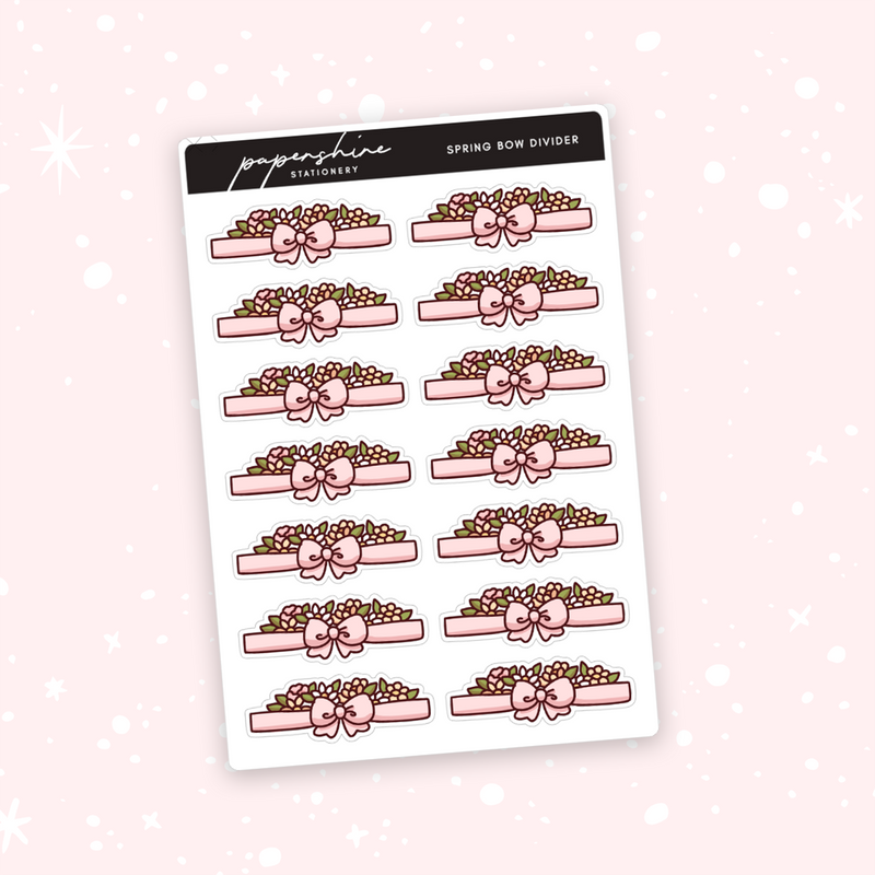 Spring Bow Dividers Doodle Stickers