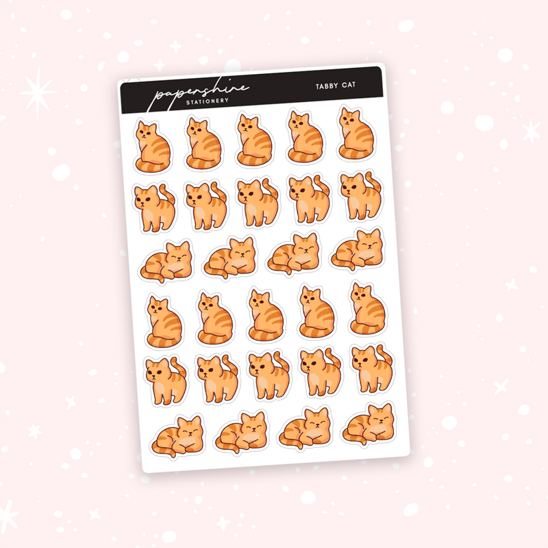 Cat - Tabby Doodle Stickers