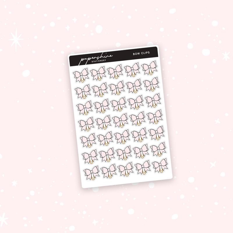 Bow Clip Doodle Stickers