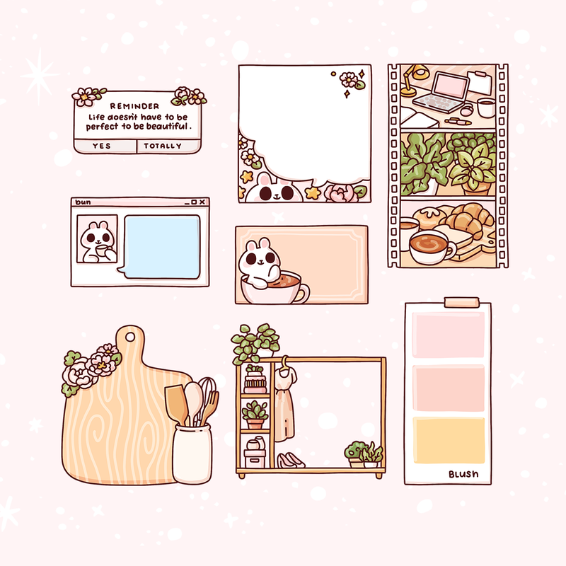 Aesthetic Bullet Journal Elements Digital Set – Papershire
