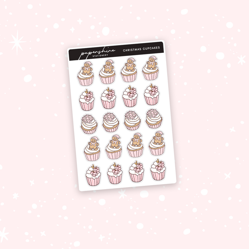 Christmas Cupcakes Doodle Stickers