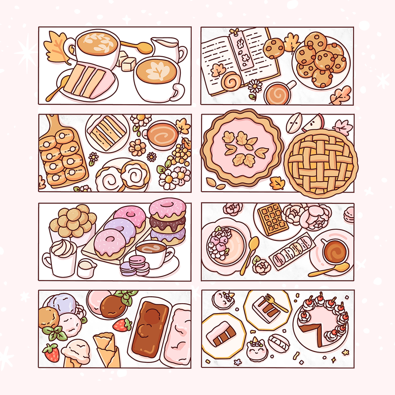 Food Flatlay Digital Set