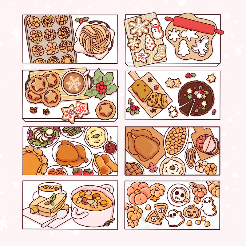 Food Flatlay Digital Set