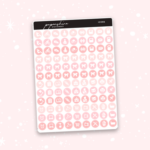 Icons Basics Sticker Sheet