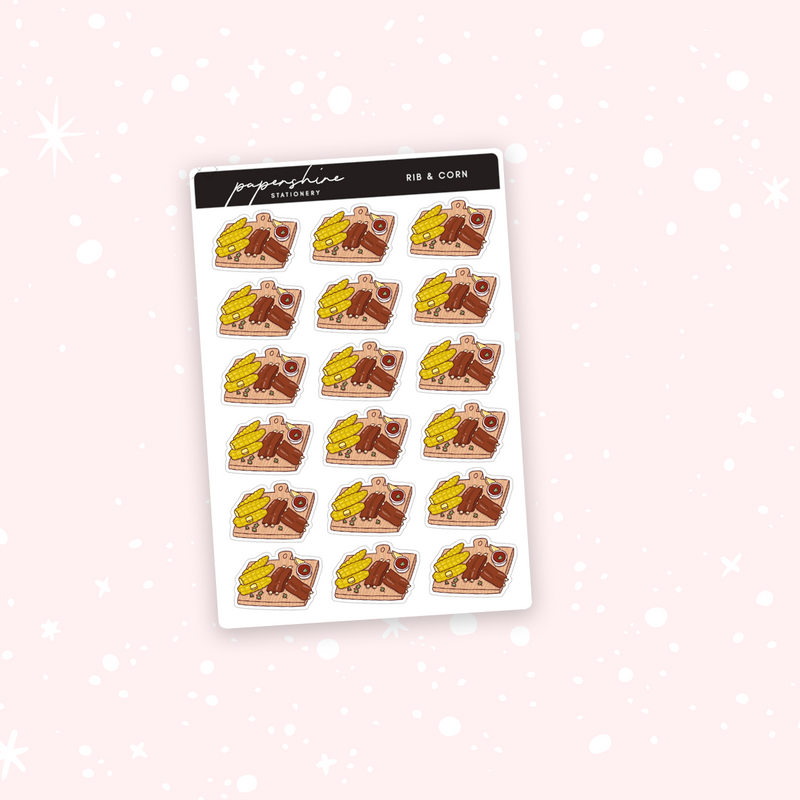 Rib & Corn Doodle Stickers