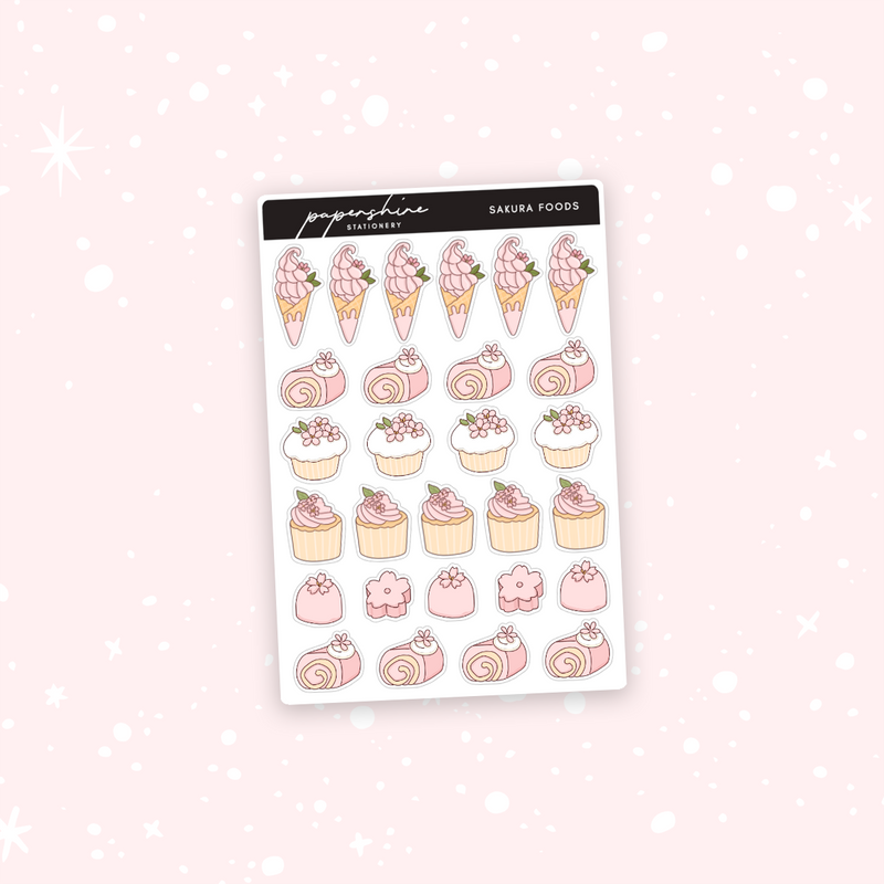 Sakura Food Doodle Stickers