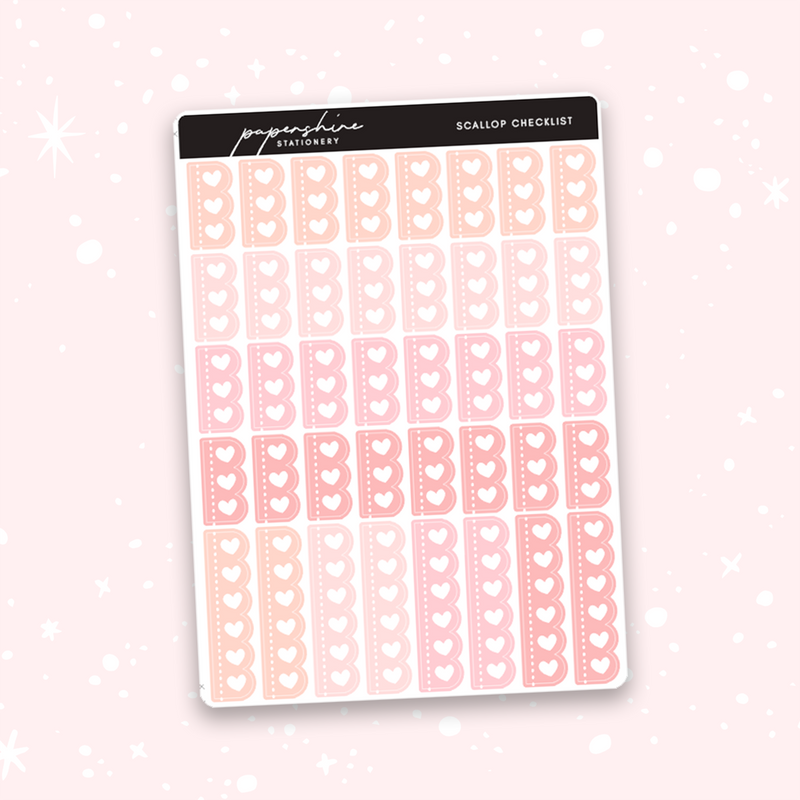 Scallop Checklists Basics Sticker Sheet