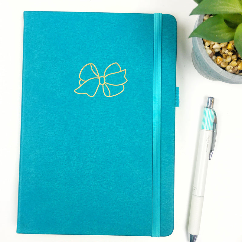 Bow Teal A5 Dot Grid Journal