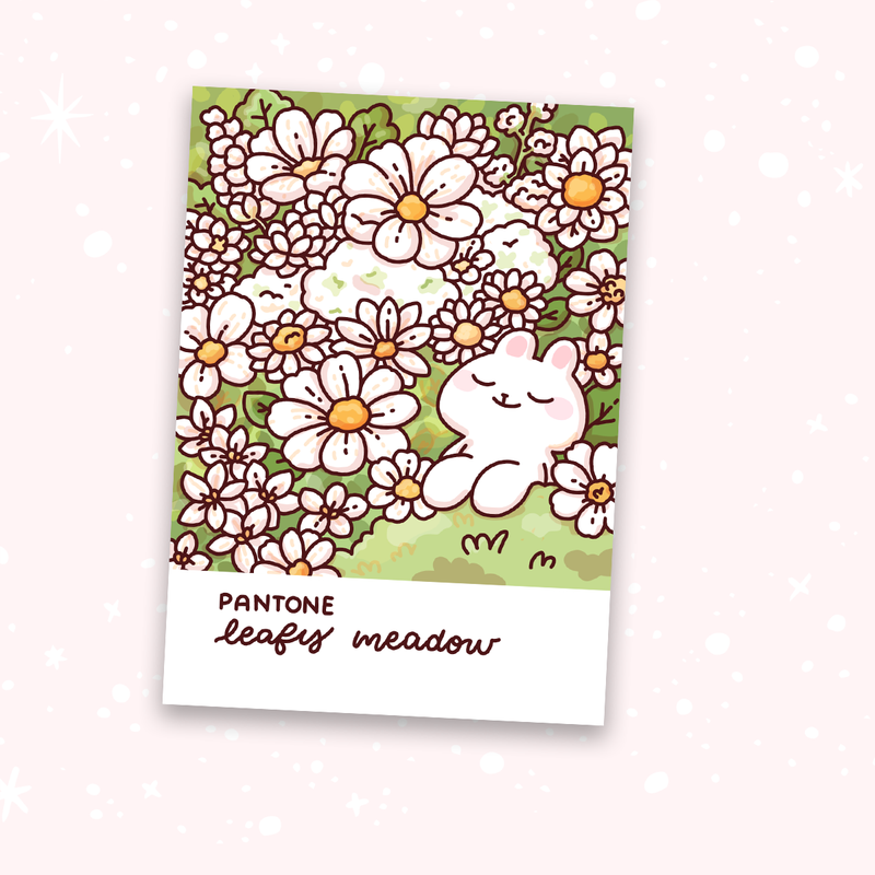 Leafy Meadow Colour Swatch A6 Postcard